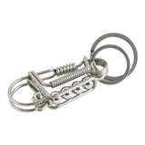 Maxbell 4xBird Key Chain Decoration Men Gift Personality DIY Families Father Argent