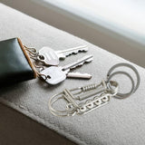 Maxbell 2xBird Key Chain Decoration Men Gift Personality DIY Families Father Argent
