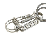 Maxbell 6xBird Key Chain Decoration Men Gift Personality DIY Families Father Argent