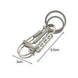 Maxbell 3xBird Key Chain Decoration Men Gift Personality DIY Families Father Argent
