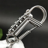 Maxbell 3xBird Key Chain Decoration Men Gift Personality DIY Families Father Argent