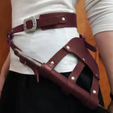 Maxbell Waist Belt Sword Sheath Cutlass Retro Style for Cosplay Party Men C
