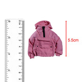 Maxbell 1/12 Scale Male Figure Hoodies Top for 6 inch Male Collectable Action Figure Pink
