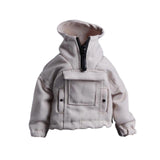 1/12 Scale Male Figure Hoodies Top for 6 inch Male Collectable Action Figure Light Khaki