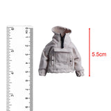 1/12 Scale Male Figure Hoodies Top for 6 inch Male Collectable Action Figure Light Khaki