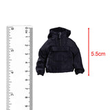 Maxbell 1/12 Scale Male Figure Hoodies Top for 6 inch Male Collectable Action Figure Black