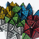 Maxbell 4x10 Pieces Acrylic D4 Dices Polyhedral Dices Set for Card Games Math Teaching Yellow
