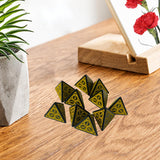 Maxbell 4x10 Pieces Acrylic D4 Dices Polyhedral Dices Set for Card Games Math Teaching Yellow
