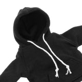Maxbell 1/12 Scale Miniature Male Doll Clothes for 6inch Figures Black Hoodies Top