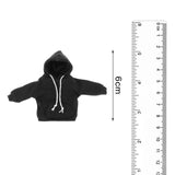 Maxbell 1/12 Scale Miniature Male Doll Clothes for 6inch Figures Black Hoodies Top
