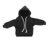 Maxbell 1/12 Scale Miniature Male Doll Clothes for 6inch Figures Black Hoodies Top