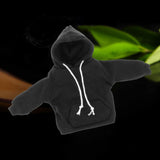 Maxbell 1/12 Scale Miniature Male Doll Clothes for 6inch Figures Black Hoodies Top