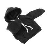 Maxbell 1/12 Scale Miniature Male Doll Clothes for 6inch Figures Black Hoodies Top