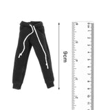 Maxbell 1/12 Scale Miniature Male Doll Clothes for 6inch Figures Black Sweatpants