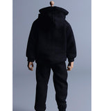 Maxbell 1/12 Scale Miniature Male Doll Clothes for 6inch Figures Black Sweatpants
