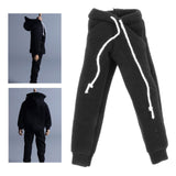 Maxbell 1/12 Scale Miniature Male Doll Clothes for 6inch Figures Black Sweatpants