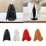 Maxbell 1/6 Male Hoodie Cloak Retro Long Cape for 12inch Male Figures Body Accessory Black