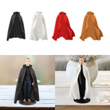 Maxbell 1/6 Male Hoodie Cloak Retro Long Cape for 12inch Male Figures Body Accessory Black