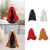 Maxbell 1/6 Male Hoodie Cloak Retro Long Cape for 12inch Male Figures Body Accessory Black