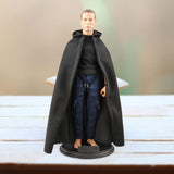 Maxbell 1/6 Male Hoodie Cloak Retro Long Cape for 12inch Male Figures Body Accessory Black