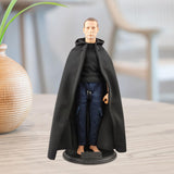 Maxbell 1/6 Male Hoodie Cloak Retro Long Cape for 12inch Male Figures Body Accessory Black