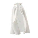 Maxbell 1/6 Male Hoodie Cloak Retro Long Cape for 12inch Male Figures Body Accessory White