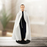 Maxbell 1/6 Male Hoodie Cloak Retro Long Cape for 12inch Male Figures Body Accessory White