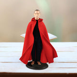 Maxbell 1/6 Male Hoodie Cloak Retro Long Cape for 12inch Male Figures Body Accessory Red