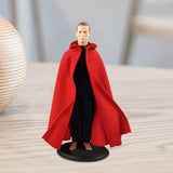 Maxbell 1/6 Male Hoodie Cloak Retro Long Cape for 12inch Male Figures Body Accessory Red