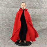 Maxbell 1/6 Male Hoodie Cloak Retro Long Cape for 12inch Male Figures Body Accessory Red