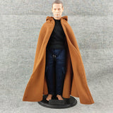 Maxbell 1/6 Male Hoodie Cloak Retro Long Cape for 12inch Male Figures Body Accessory Coffee