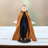 Maxbell 1/6 Male Hoodie Cloak Retro Long Cape for 12inch Male Figures Body Accessory Coffee