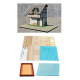 Maxbell 1:35 Wooden House Ruins Model Unfinished Architecture Model Building Scenery Style B