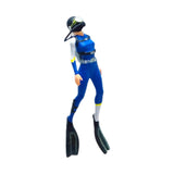Maxbell 1/64 Action Figurines People Figurines for Miniature Scene Photography Props Blue