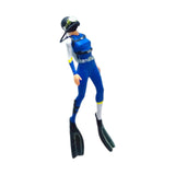 Maxbell 1/64 Action Figurines People Figurines for Miniature Scene Photography Props Blue