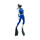Maxbell 1/64 Action Figurines People Figurines for Miniature Scene Photography Props Blue