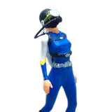 Maxbell 1/64 Action Figurines People Figurines for Miniature Scene Photography Props Blue