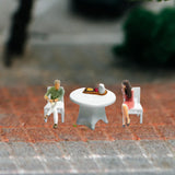 Maxbell Resin 1/64 Couple Model Figure People Figurines for DIY Scene Diorama Layout White