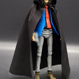 Maxbell 1/12 Male Hoodie Cloak Action Figure Clothes for 6 inch Male Figures Black