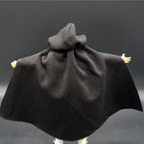 Maxbell 1/12 Male Hoodie Cloak Action Figure Clothes for 6 inch Male Figures Black