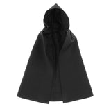 Maxbell 1/12 Male Hoodie Cloak Action Figure Clothes for 6 inch Male Figures Black