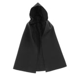 Maxbell 1/12 Male Hoodie Cloak Action Figure Clothes for 6 inch Male Figures Black