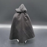 Maxbell 1/12 Male Hoodie Cloak Action Figure Clothes for 6 inch Male Figures Black
