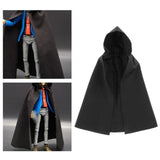 Maxbell 1/12 Male Hoodie Cloak Action Figure Clothes for 6 inch Male Figures Black