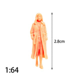 Maxbell 1:64 Model People Figure Scenes Realistic Tiny People for Decoration Diorama Windbreaker Woman