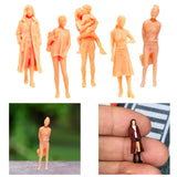 Maxbell 1:64 Model People Figure Scenes Realistic Tiny People for Decoration Diorama Windbreaker Woman