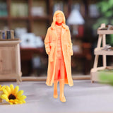 Maxbell 1:64 Model People Figure Scenes Realistic Tiny People for Decoration Diorama Windbreaker Woman