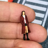 Maxbell 1:64 Model People Figure Scenes Realistic Tiny People for Decoration Diorama Windbreaker Woman