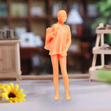 Maxbell 1:64 Model People Figure Scenes Realistic Tiny People for Decoration Diorama Backpacker Girl
