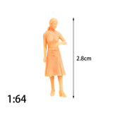 Maxbell 1:64 Model People Figure Scenes Realistic Tiny People for Decoration Diorama Dress Lady